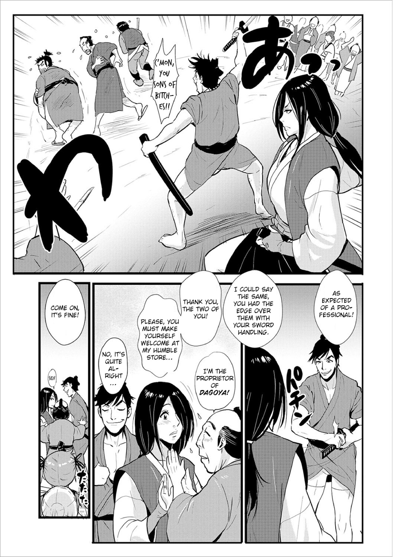 Hentai Manga Comic-Knocked Up Samurai 02: The Post Town and the Ronin, Tied and Teased-Read-7